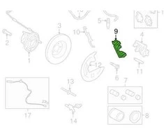 OEM JAGUAR XKR X150 PRIEKINIŲ KAIRĖS PUSĖS STABDŽIŲ KALIPERIO PALAIKYMAS C2P24350 ORIGINALUS