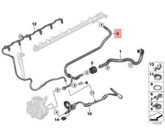OEM KURŠO GRĄŽINIMO LINIJA BMW X5 X6 E70 E71 X5 3.0D 3.0SD 3.5D 35DX 13537806962 NAUJA