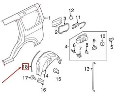 OEM LAND ROVER DISCOVERY 4 L319 GALINIS RATO ARKO APDAILA PROTEKTORIUS CLB000010 ORIGINALUS