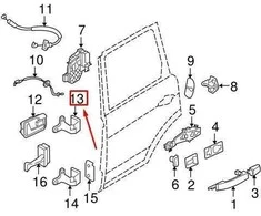 OEM LAND ROVER DISCOVERY 4 L319 KAIRĖS VIRŠUTINĖS DURŲ SĄNARYS LR030362 ORIGINALI
