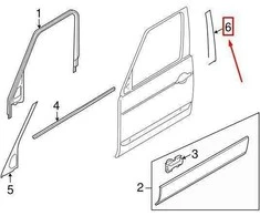 OEM LAND ROVER DISCOVERY 4 L319 PRIEKINIŲ KAIRĖS DURŲ B-STULPO APDAILA LR016337 ORIGINALI