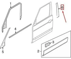 OEM LAND ROVER DISCOVERY 4 L319 PRIEKINIŲ KAIRĖS DURŲ B-STULPO APDAILA LR016337 ORIGINALI