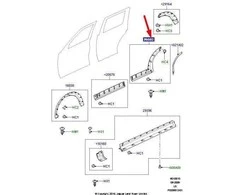 OEM LAND ROVER DISCOVERY L319 GALINIS DEŠINIS DURŲ APDAILOS ELEMENTAS DGP000145PCL ORIGINALUS