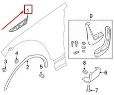 OEM LAND ROVER DISCOVERY L462 PRIEKINI KAIRĖS PUSĖS KAPOTAS ĮDĖKLAS EMBLEMA LR083010 ORIGINALI