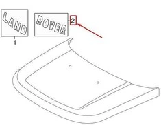 OEM LAND ROVER DISCOVERY LR4 L319 KAPOTĖS EMBLEMA DAB500080LQV ORIGINALI