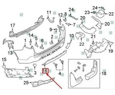 OEM LAND ROVER DISCOVERY SPORT L550 GALINIS BUFERIO APATINIS DANGTIS LR077791 ORIGINALUS