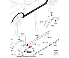 OEM LAND ROVER DISCOVERY SPORT L550 PRIEKINIŲ DEŠINIŲ ARCH MOLDING LR087815 ORIGINALUS