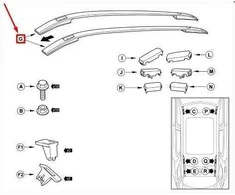 OEM LAND ROVER DISCOVERY SPORT L550 STOGO RAILAI JUODI VPLCR0136 ORIGINALUS