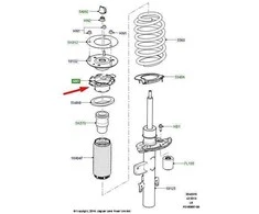OEM LAND ROVER FREELANDER 2 L359 GALINIS ŠOKO AMORTIZATORIAUS IZOLIATORIUS LR006984 ORIGINALUS