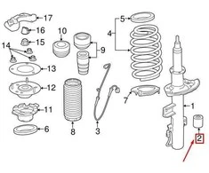 OEM LAND ROVER FREELANDER L359 GALINIS STRUTAS AMORTIZATORIUS LR041112 ORIGINALUS