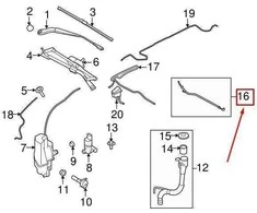 OEM LAND ROVER FREELANDER L359 PRIEKINIO STIKLO VALYMO ŽARNELĖ LR002258 ORIGINALI