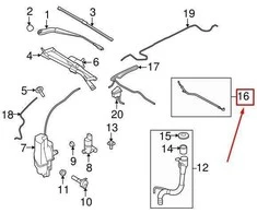 OEM LAND ROVER FREELANDER L359 PRIEKINIO STIKLO VALYMO ŽARNELĖ LR002258 ORIGINALI