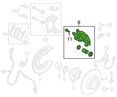 OEM LAND ROVER RANGE ROVER EVOQUE L538 KAIŠTIS KALIPERIS KAIRĖS GALINĖS STABDŽIŲ LR027128 ORIGINALUS