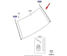 OEM LAND ROVER RANGE ROVER L322 GALINIS LANGAS DEŠINIS APDAILOS ELEMENTAS DED500180 ORIGINALUS