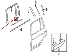 OEM LAND ROVER RANGE ROVER L322 KAIŠTIS KAIRĖS GALINĖS DURYS REVEAL MOLDING LR024148 ORIGINALUS