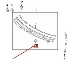 OEM LAND ROVER RANGE ROVER L322 KAPOTĖS DANGTIS GROTELIŲ ANTSPAUDAS DKK000010 ORIGINALUS