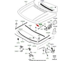 OEM LAND ROVER RANGE ROVER L322 KAPOTĖS DUJŲ STRENGA BKK760010 ORIGINALI