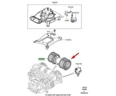 OEM LAND ROVER RANGE ROVER L322 ŠILDYMO VENTILIATORIUS JNB000060 ORIGINALUS