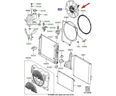 OEM LAND ROVER RANGE ROVER L322 VARIKLIO DIFUZORIUS VENTILIATORIUS LR025955 ORIGINALUS