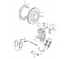 OEM PORSCHE 911 996 GALINĖS STABDŽIŲ KALADĖLĖS ĮRANGOS RINKINYS C NAUJAS