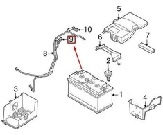 OEM VOLVO C30 AKUMULIATORIAUS TEIGIAMAS TERMINALAS BATRIKIS 30656853 ORIGINALUS
