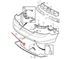 OEM VOLVO C70 MK2 GALINIS BUFERIS SPOILERIS 30787035 ORIGINALUS