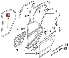 OEM VOLVO S40 MK2 GALINĖS DURYS APLINKOS ORA KILIMĖLIS ANTSPAUDAS 8663912 ORIGINALUS