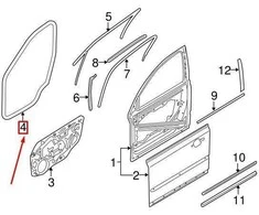 OEM VOLVO S40 MK2 PRIEKINIŲ DURŲ APLINKOS ORAIŠKOS JUOSTA 8663911 ORIGINALI
