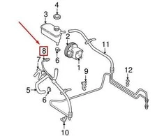 OEM VOLVO S60 MK1 GALIOS VALDYMO SLANGA 30645990 ORIGINALI