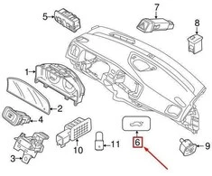 OEM VOLVO S60 MK2 BAGAŽINĖS DANGTIS ATIDARYMO MYGTUKAS 31412055 ORIGINALUS