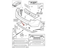 OEM VOLVO S60 MK2 GALINIS BUFERIS TRAUKIMO KABLIUKO DANGTELIS 39802591 ORIGINALUS