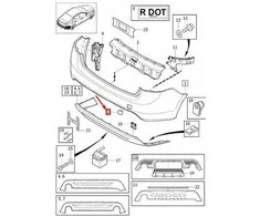 OEM VOLVO S60 MK2 GALINIS BUFERIS TRAUKIMO KABLIUKO DANGTELIS 39802591 ORIGINALUS
