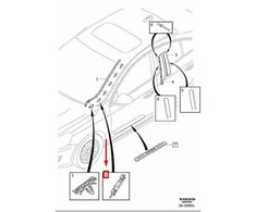 OEM VOLVO S60 MK2 PRIEKINIO LANGO KORPUSO APDAILOS KLIPAS 30753989 NAUJAS