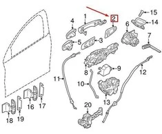 OEM VOLVO S60 MK2 PRIEKINIŲ DURŲ IŠORINIS RANKENOS GUMOS KILIMĖLIS 31416155 ORIGINALUS