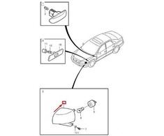 OEM VOLVO S80 MK1 KAIRĖS PRIEKINĖS ŠVIESOS INDIKATORIUS 30655422 ORIGINALI