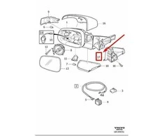 OEM VOLVO S80 MK2 DEŠINIO DURŲ VEIDRODŽIO GUMOS JUOSTA 31297261 NAUJA