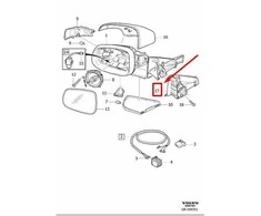 OEM VOLVO S80 MK2 DEŠINIO DURŲ VEIDRODŽIO GUMOS JUOSTA 31297261 NAUJA