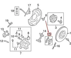 OEM VOLVO S90 MK2 GALINIS DISKO STABDŽIŲ KALADĖLĖS RINKINYS 31665837 ORIGINALUS
