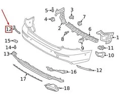 OEM VOLVO V60 MK2 KAIRĖS GALINĖS BAMPERIO ATSPINDĖJAS 31656586 ORIGINALUS