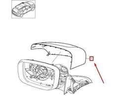 OEM VOLVO XC60 MK1 PRIEKINIŲ KAIRĖS DURŲ VEIDRODŽIO KAPOTĖLIS R-DESIGN 30733519 ORIGINALAS