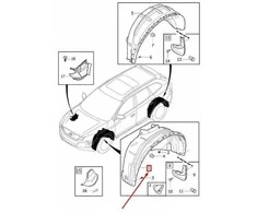 OEM VOLVO XC60 MK1 PRIEKINIŲ KAIRĖS RATŲ ARKOS APDAILA 31407824 ORIGINALI