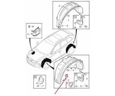 OEM VOLVO XC60 MK1 PRIEKINIŲ KAIRĖS RATŲ ARKOS APDAILA 31407824 ORIGINALI