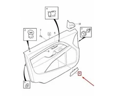 OEM VOLVO XC70 P24 PRIEKINIŲ DEŠINIŲ DURŲ APDAILOS PANELE 39873246 ORIGINALI