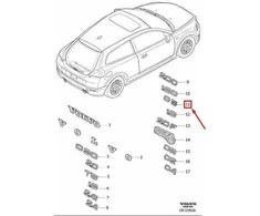 OEM VOLVO XC90 MK1 GALINIS VARTAI D5 EMBLEMA 8658928 ORIGINALI