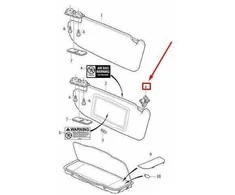 OEM VOLVO XC90 MK1 SAULĖS ŠALMAI PALAIKYMAS 39820751 ORIGINALUS