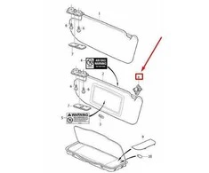 OEM VOLVO XC90 MK1 SAULĖS ŠALMAI PALAIKYMAS 39820751 ORIGINALUS