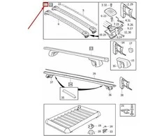 OEM VOLVO XC90 MK1 STOGO RACKO APKROVIMAS 31454713 ORIGINALUS