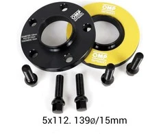 OMP Speed ratų tarpikliai 15mm 5x112 66,5mm M14x1,5 konusiniai ir rutuliniai rinkiniai