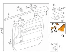 Originali Toyota durų veidrodžio apdailos žiedas (dešinė priekinė apatinė) 674910C060