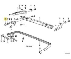 Originalus BMW 3' serijos E30 galinis bamperio dangtis 51121911293